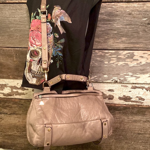 Golden Lane Handbags - Golden Lane Soave Duo Bloomingdale’s Medium Leather Satchel Purse Bag